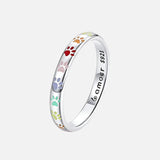 Bague en argent sterling avec motif patte