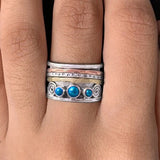 Bague de méditation en saphir bohémien
