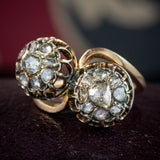 Bague vintage antique en zircone torsadée
