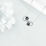 Collier pendentif symbole de l'infini avec zircone