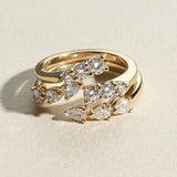 Bague vintage fantaisie ouverte en cristal