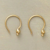 Boucles d'oreilles double point plaquées or