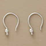 Boucles d'oreilles double point en argent sterling