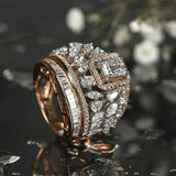 Bague vintage luxueuse et étincelante