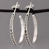 Belmont™ | Boucles d'oreilles créoles argentées