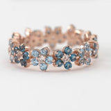 Bague vintage Blue Daisy Rose