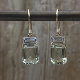 Boucles d'oreilles vintage vert bleu clair