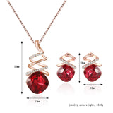 Ensemble élégant collier et boucles d'oreilles pour mariée