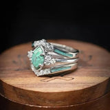 Bague en diamant et turquoise naturelle
