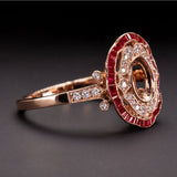 Bague vintage rose vif