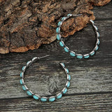 Boucles d'oreilles vintage en turquoise