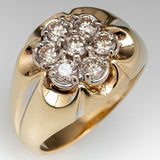 Bague vintage en or avec zircone Daisy