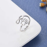 Bague artisanale en forme de patte et de cœur – Ajustable, en argent sterling 925
