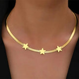 Collier gothique à chaîne serpent et lame