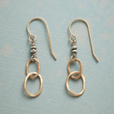 Boucles d'oreilles vintage en or et pierre creuse