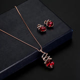 Ensemble élégant collier et boucles d'oreilles pour mariée