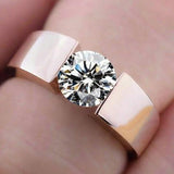 Bague ouverte vintage en zircone