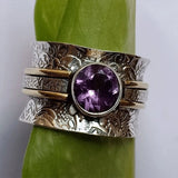 Bague de méditation en cristal de Bohême