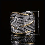 Bague torsadée élégante à plusieurs couches