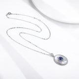 Collier pendentif de luxe avec saphir et diamant