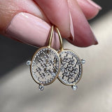 Boucles d'oreilles vintage en platine étoilées