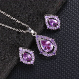 Collier et boucles d'oreilles Nadine Améthyste