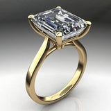 Bague vintage en or avec verre cubique