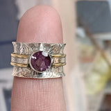 Bague de méditation en cristal de Bohême