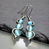 Éclat Bleu™ | Boucles d'oreilles pendantes en cristal