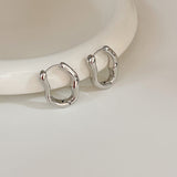 Boucles d'oreilles vintage irrégulières en or et argent