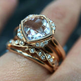Ensemble de bagues vintage élégantes en cristal