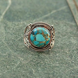 Bague turquoise bohème