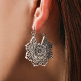 Boucles d'oreilles Mandala en Argent