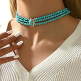 Choker Élégance™ | Collier en turquoise raffinée – FS