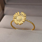 Bague Ajustable Tournesol en Or