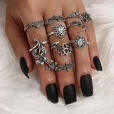 Pack de bagues Enchanted Forest en argent antique