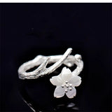 Bague en Jade Naturel Blanc en Argent Sterling