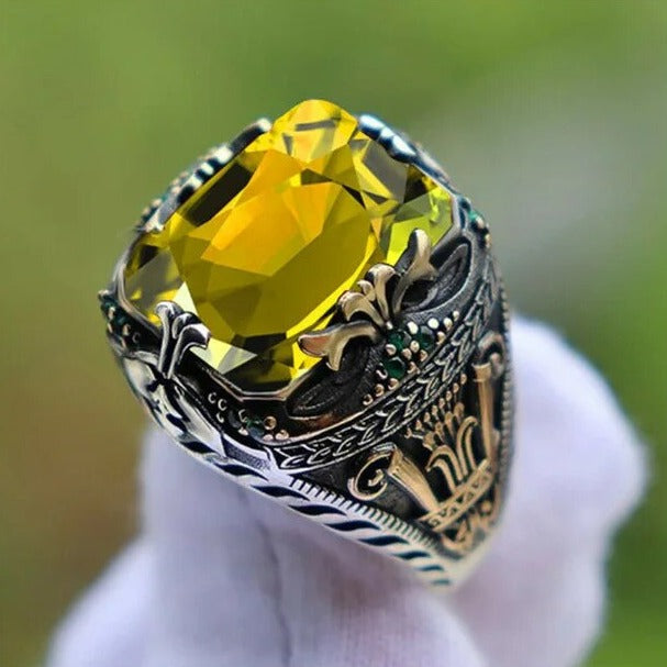 Bague turque vintage avec sceau
