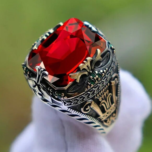 Bague turque vintage avec sceau