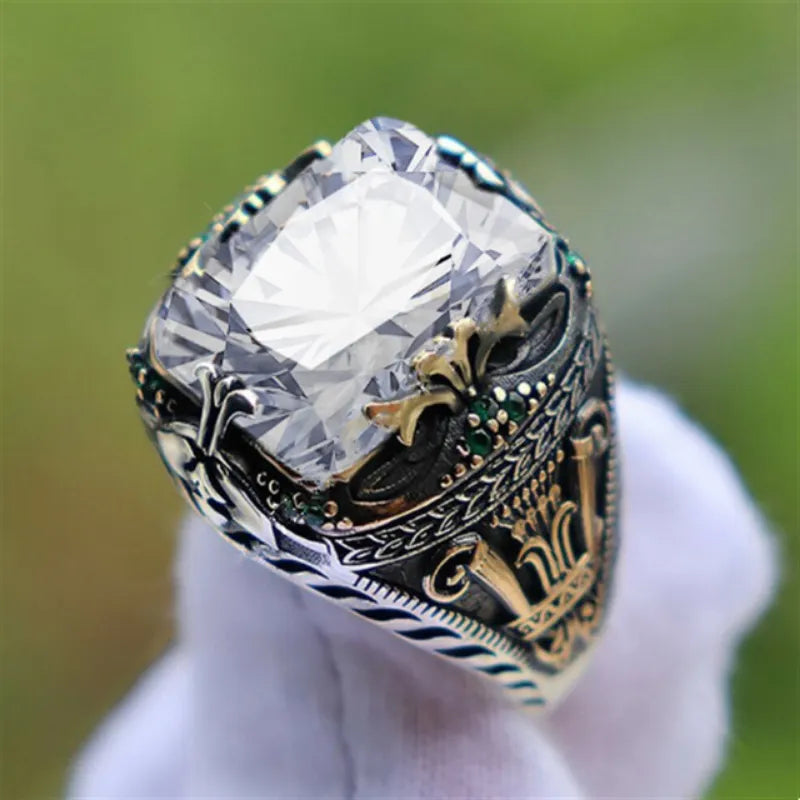 Bague turque vintage avec sceau