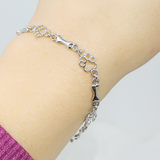 Bracelet à breloques en argent pur en forme de patte et d'os de chien, édition limitée