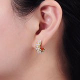 Boucles d'oreilles créoles Sabrina avec perles