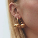 Boucles d'oreilles vintage cerise dorées