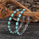 Boucles d'oreilles vintage en turquoise