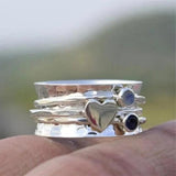 Bague cœur tournante