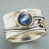 Bague de méditation bohème en pierres précieuses