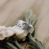 Bague en argent Soleil et Montagne
