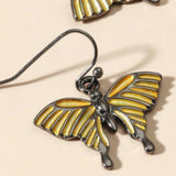Boucles d'oreilles papillon bohèmes en argent sterling