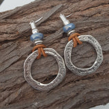 Boucles d'oreilles vintage bohèmes en argent