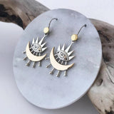 Boucles d'oreilles égyptiennes bohème en argent